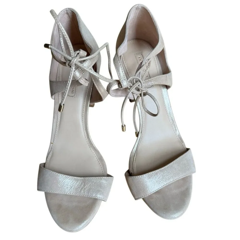 Antonio Melani Women's Kalee Ankle Strap Heeled Sandals in Size 9.5 New Nude